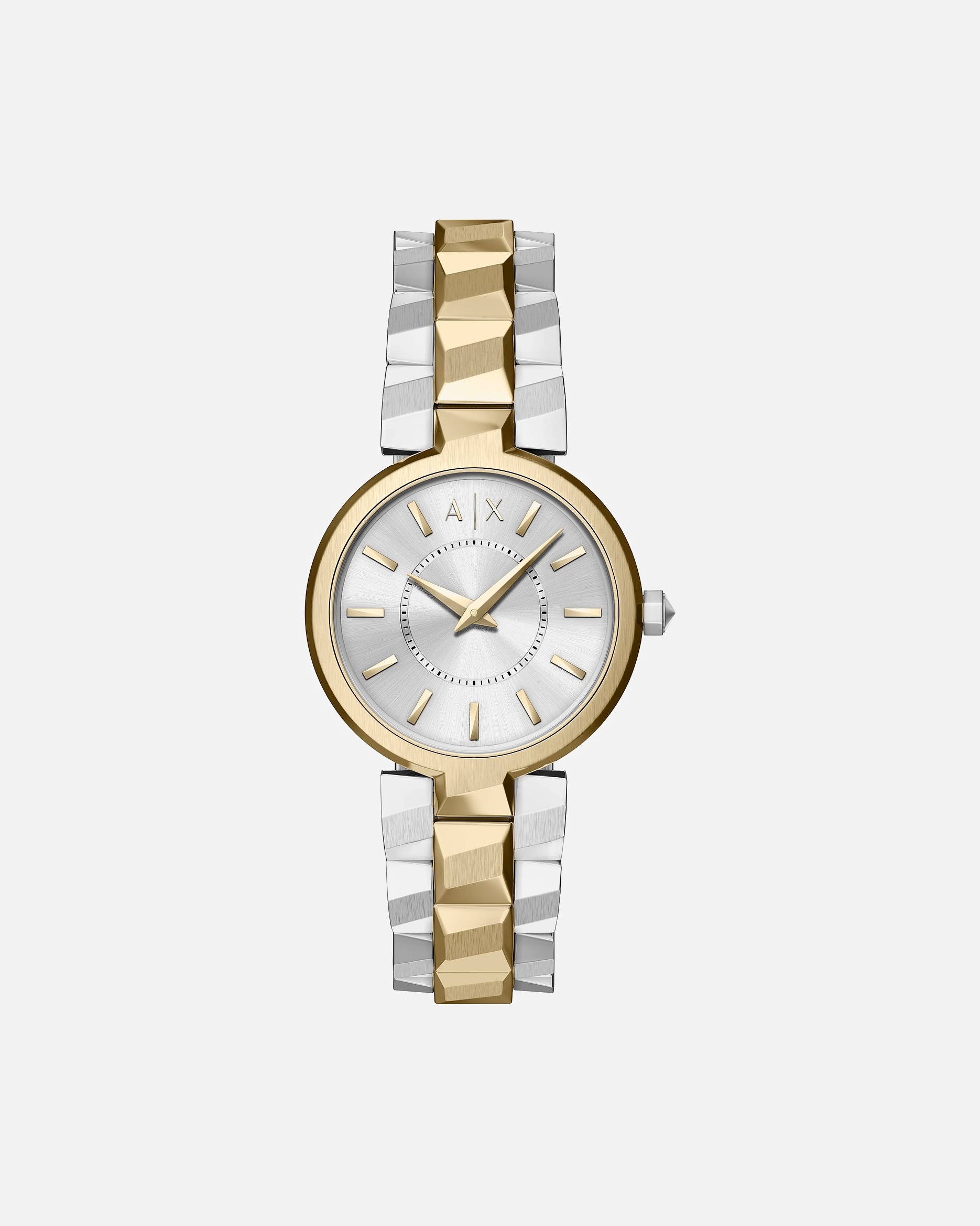 Uhr für Weiblich Armani Exchange Damenuhr Edelstahl bicolor