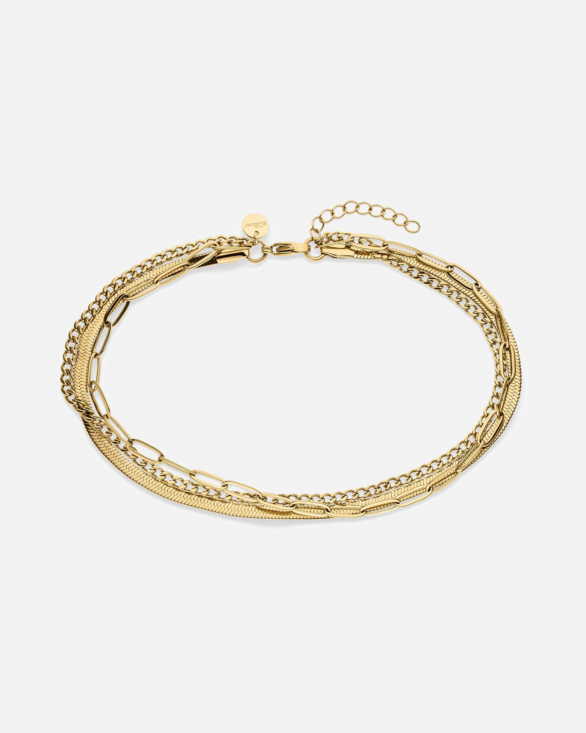 Fußschmuck für Weiblich s.Oliver Fußkette Edelstahl gold