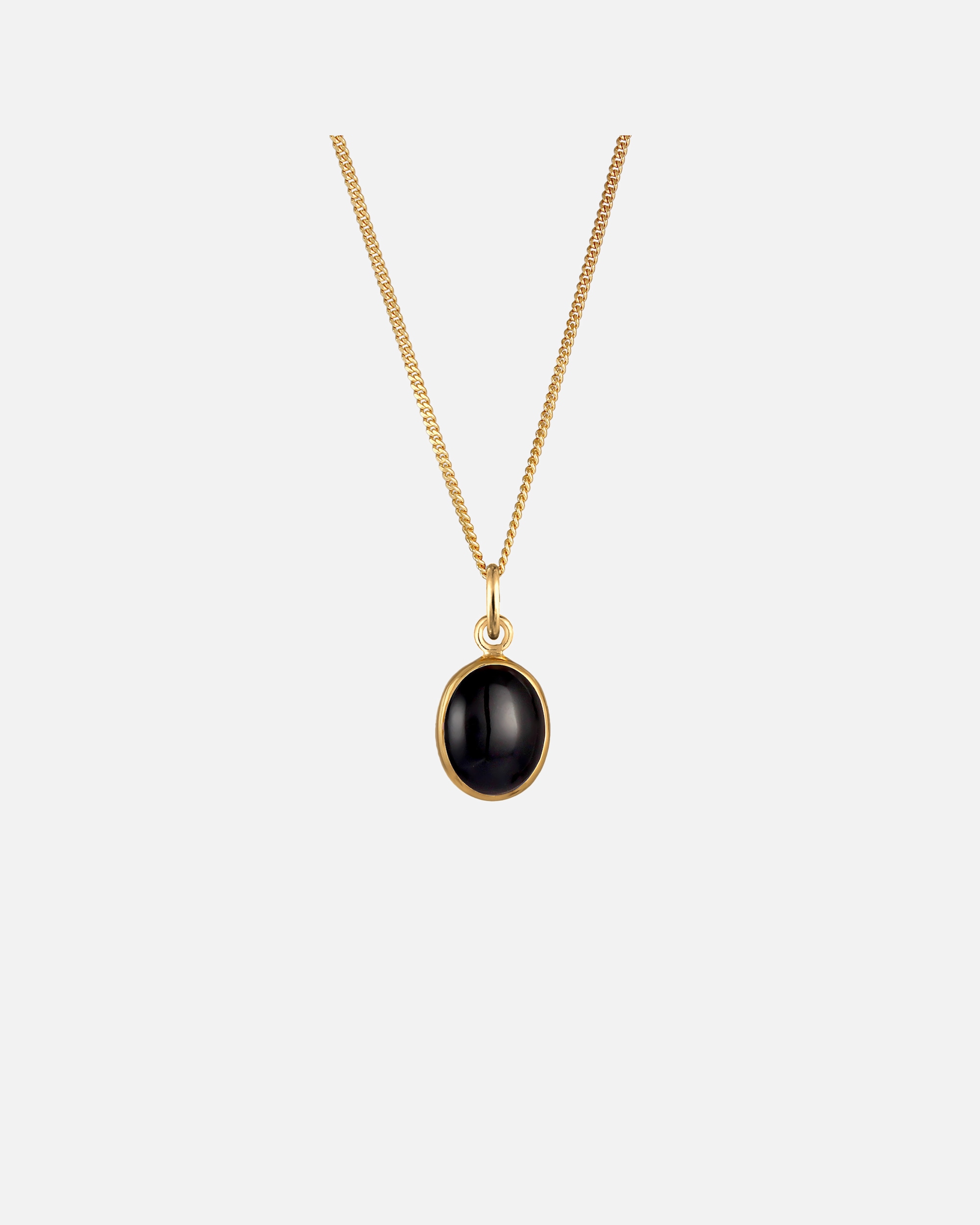 Halskette für Weiblich Elli Edelstein Onyx schwarz 925 Sterling Silber goldfarben