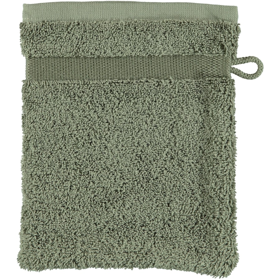 Rhomtuft Handtücher Princess olive - 404 Waschhandschuh 16x22 cm Weiss