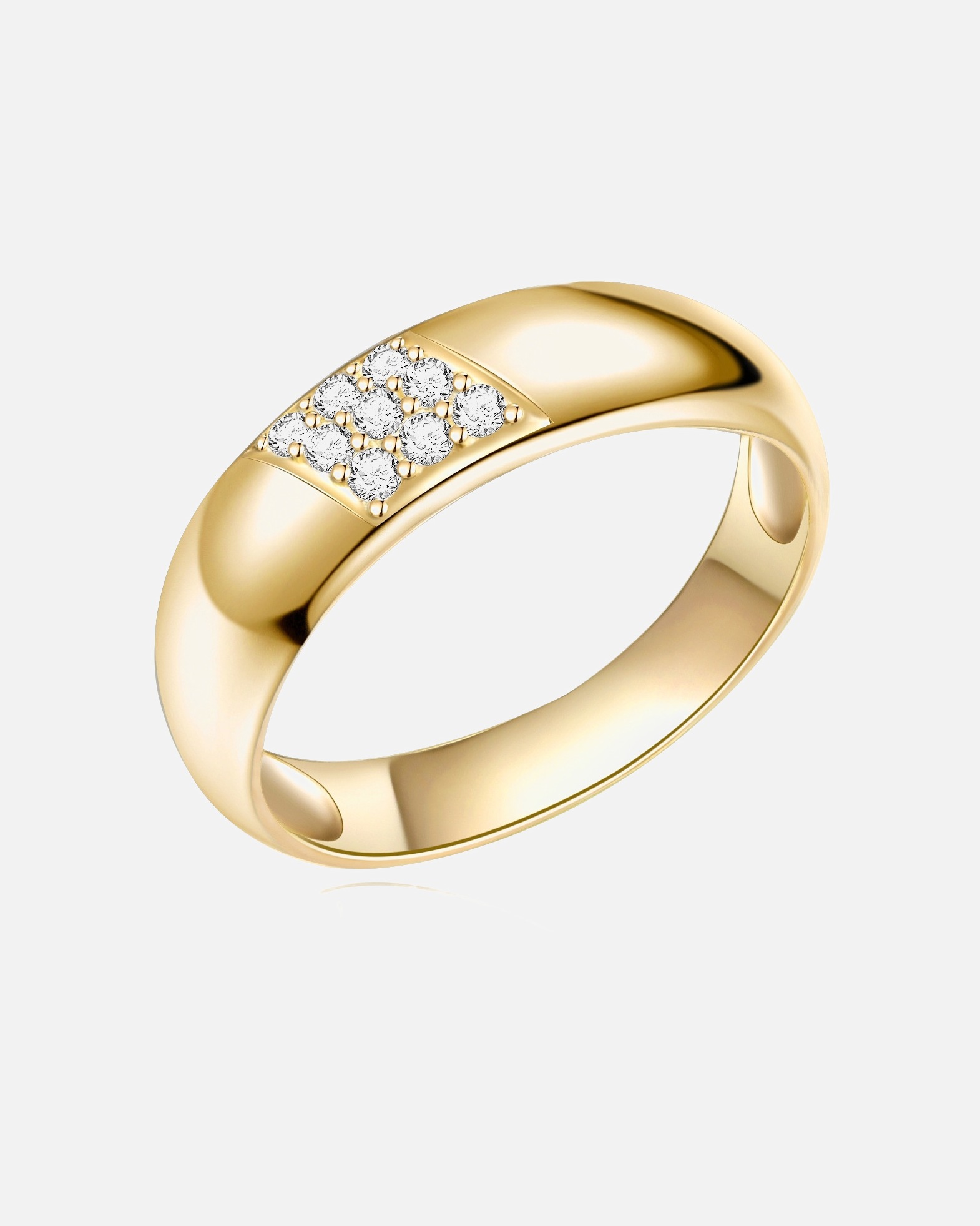 Ring für Weiblich Rafaela Donata Ring Sterling Silber Zirkonia in Gelbgold 52