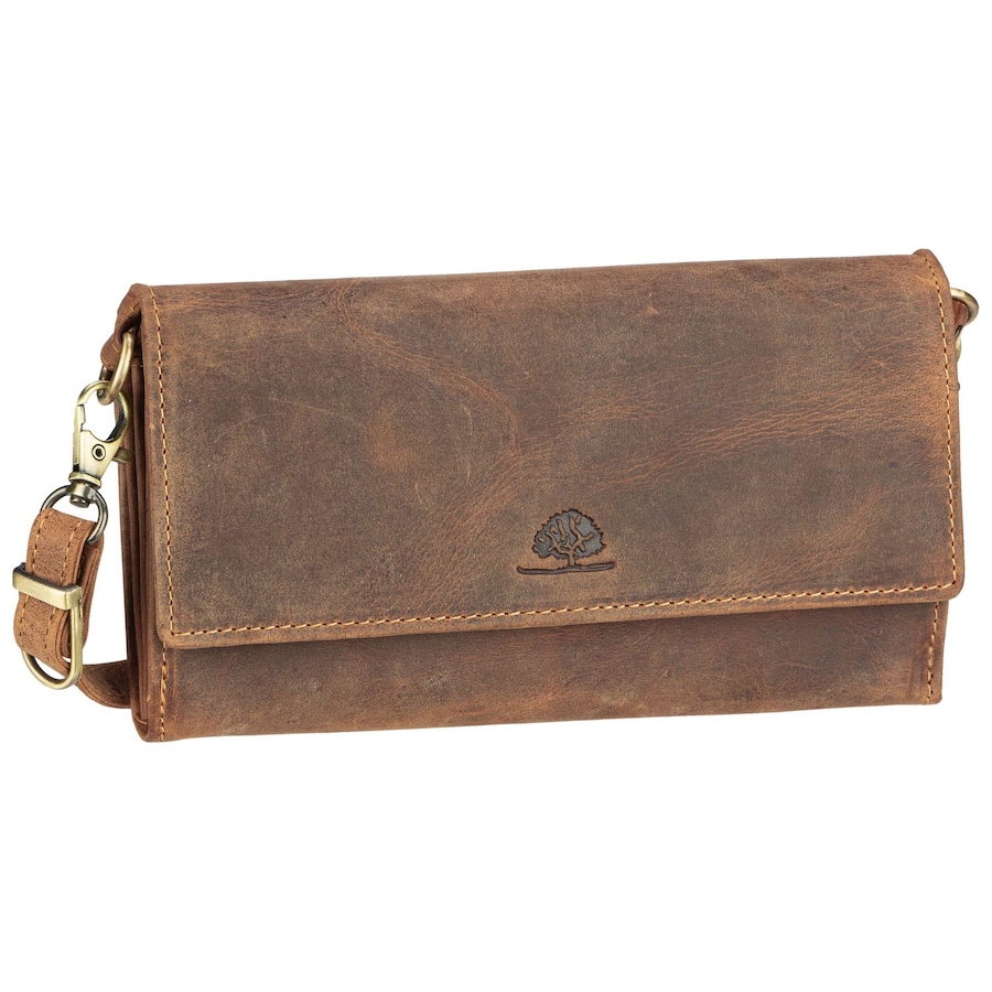 Greenburry Umhängetasche Vintage 1552A Lady Bag RFID Sattelbraun Braun Damen