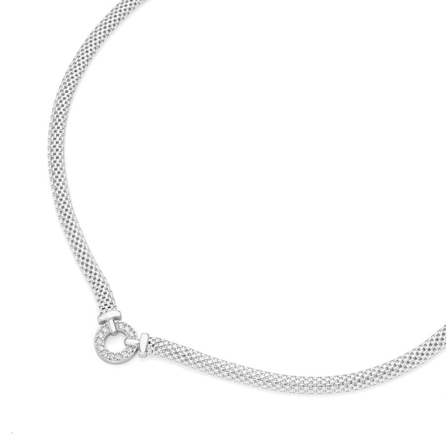 Smart Jewel Collier elegant mit Zirkonia, Silber 925 Weiss Damen