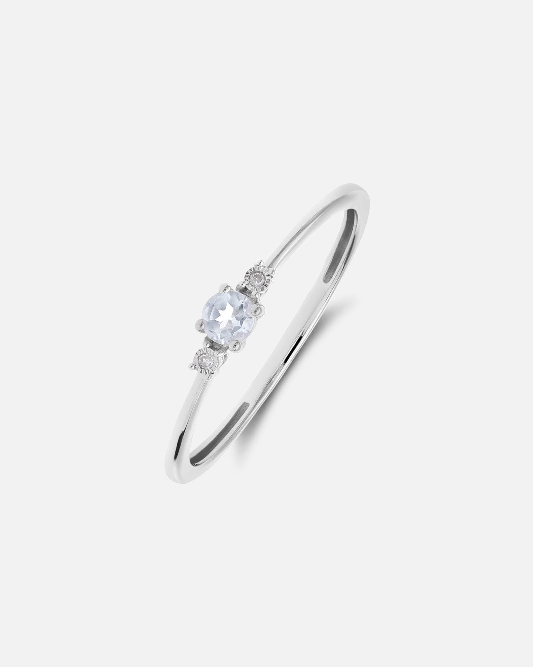 Ring für Weiblich Lucardi Ring 585 Gold - Weißgold 47mm