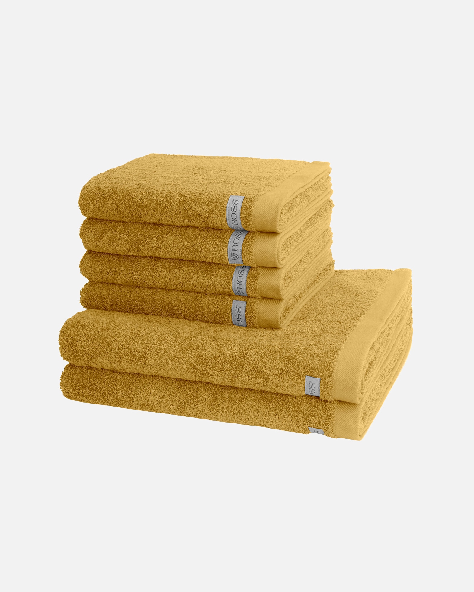 Handtuch für Unisex ROSS Handtuch-Set Sinfonie (6-teilig) Senf