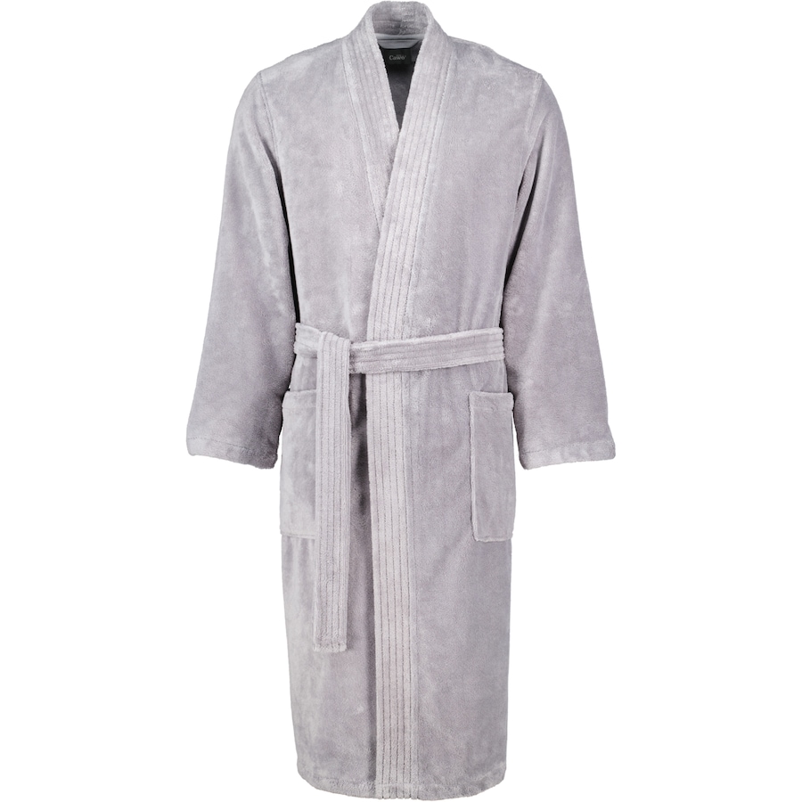 Cawö Bademäntel Herren Kimono 800 graphit - 73 XL Weiss