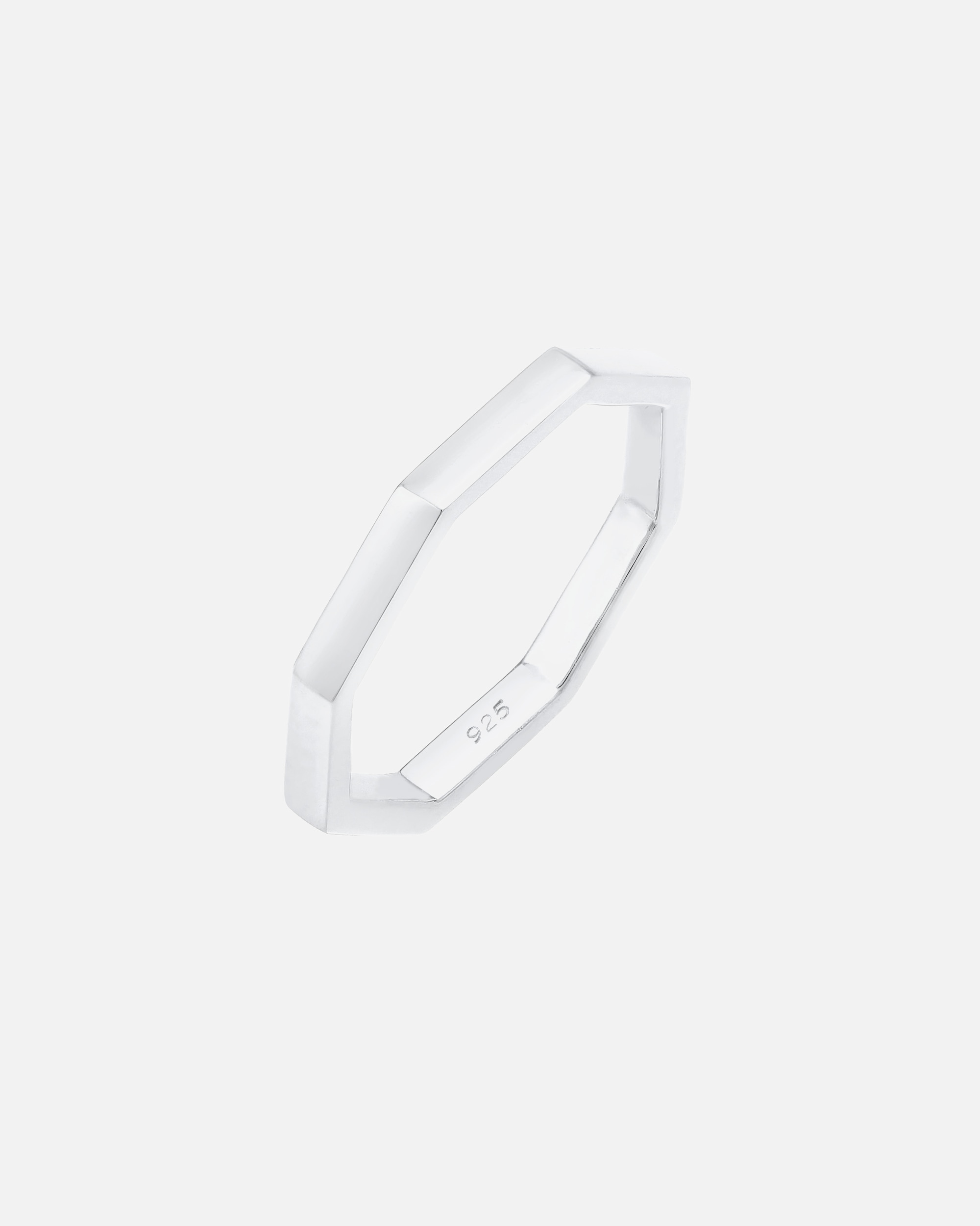 Ring für Weiblich Elli Pinky Ring Achteckform Geo Look 925 Silber 56