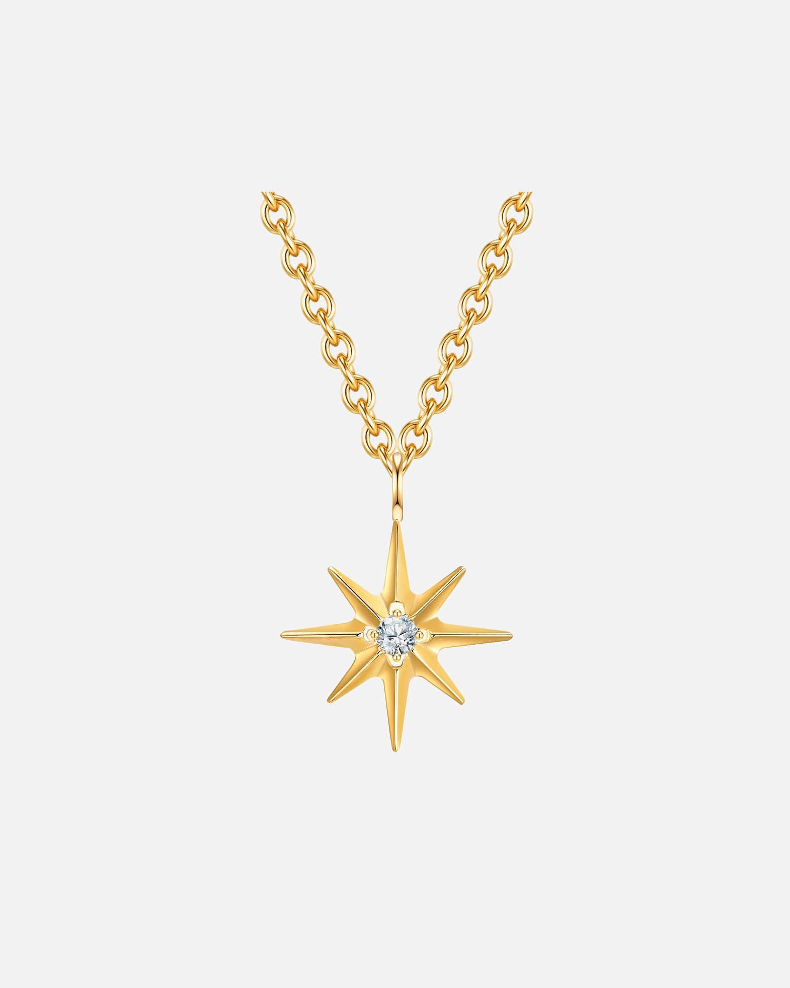 Halskette für Weiblich Eastside Halskette Edelstahl Zirkonia in Silber Gold