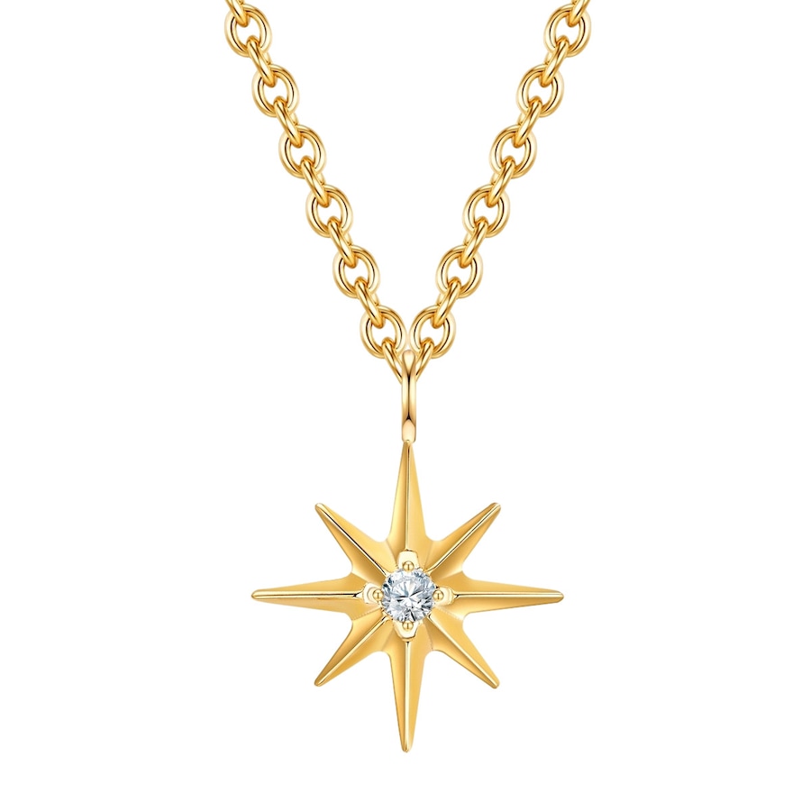 Eastside Halskette Edelstahl Zirkonia in Silber Gold Damen