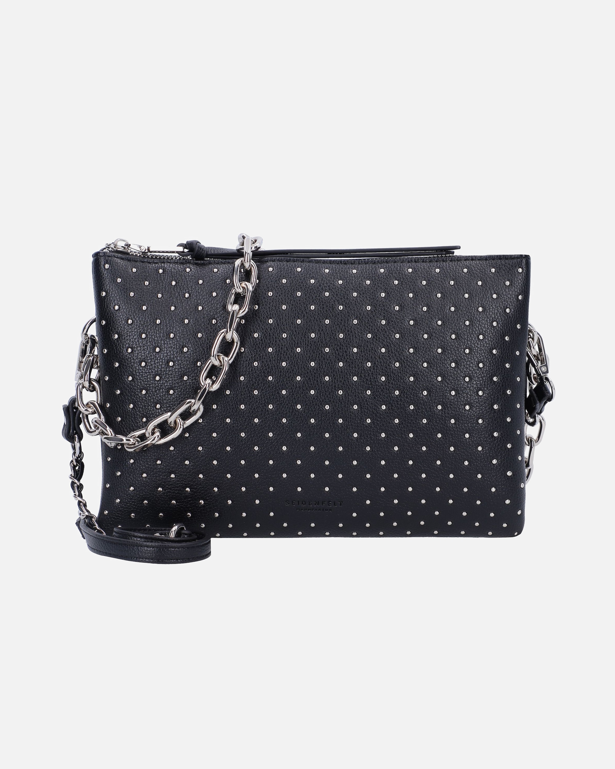 Clutch für Weiblich Seidenfelt Jomala Schultertasche black with tiny rivets