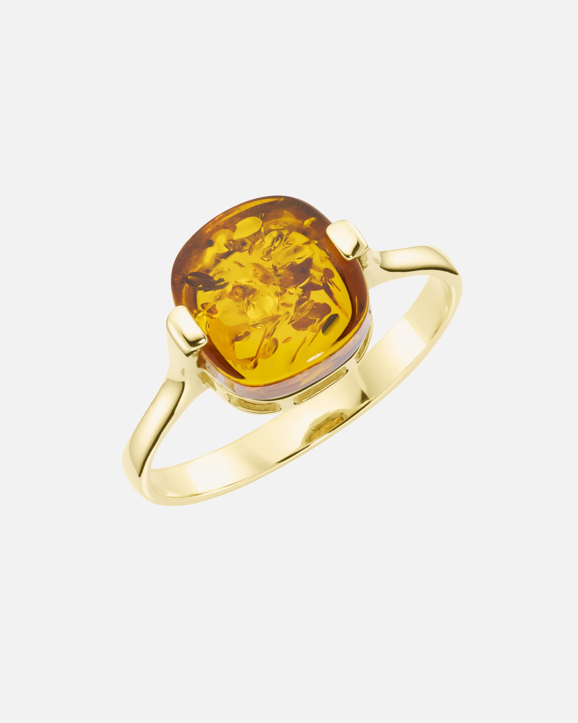 Ring für Unisex Luigi Merano Ring mit Bernstein, Gold 375 56