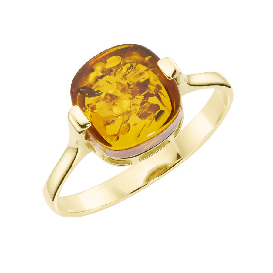Luigi Merano Ring mit Bernstein, Gold 375 58 Braun