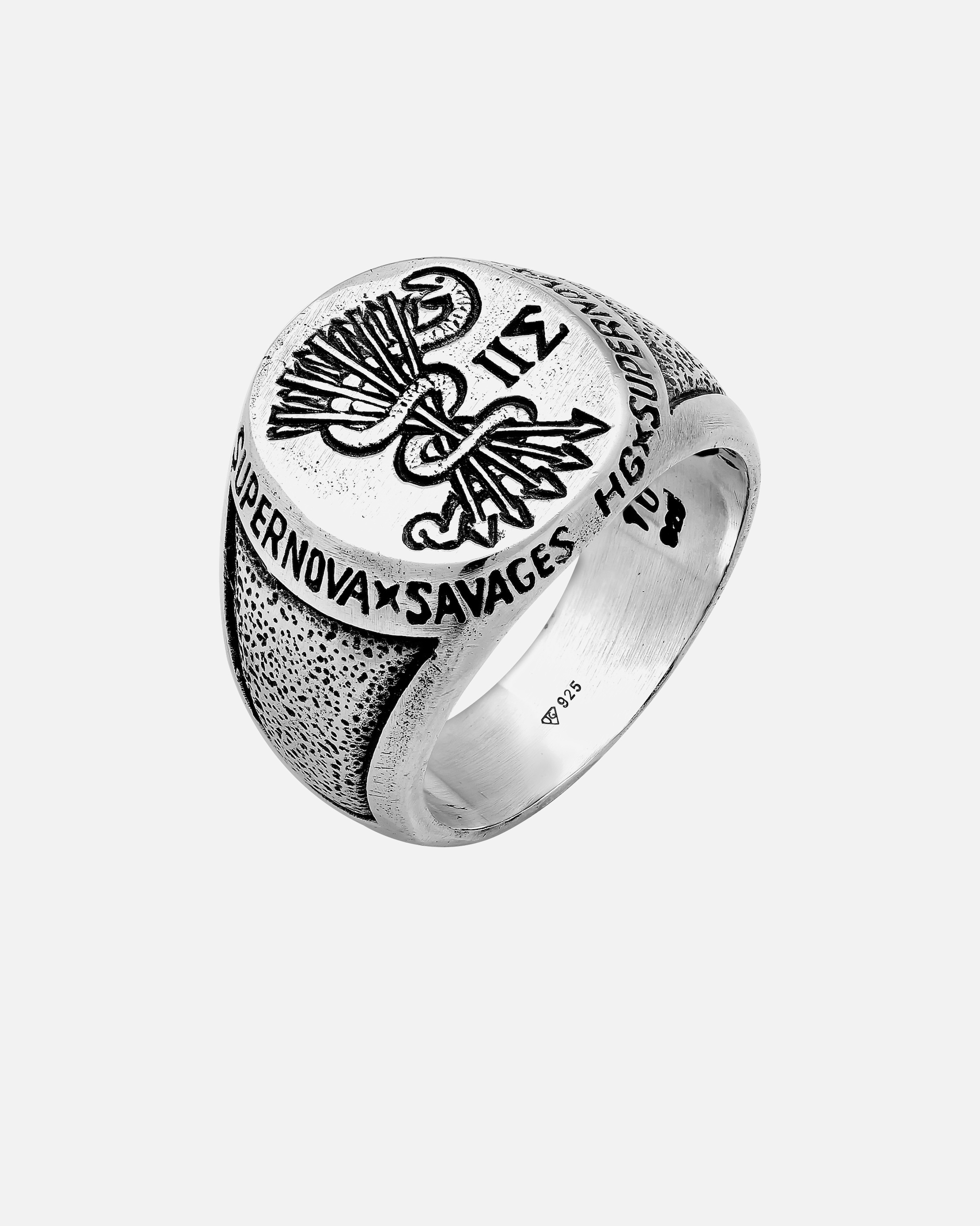 Ring für Männlich Haze & Glory Default Brand Line Siegelring - Savage 925 Silber 64