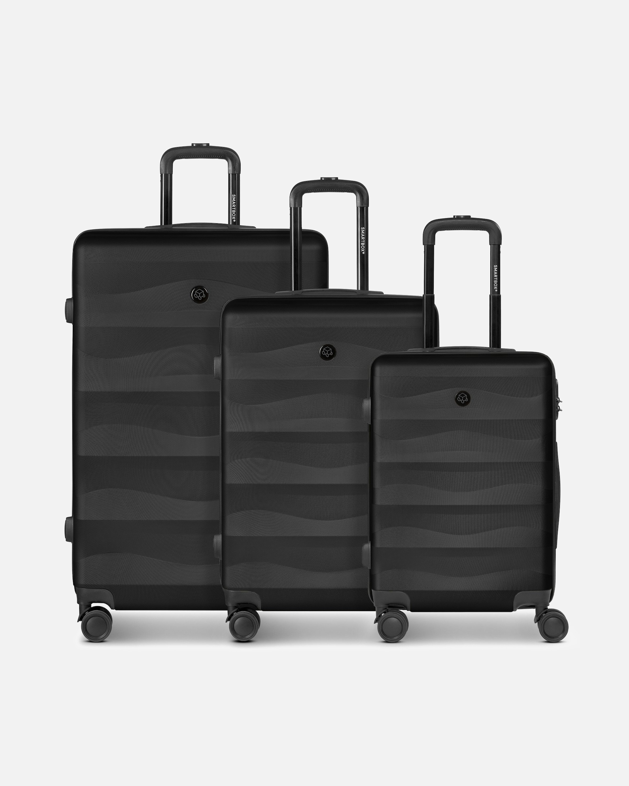 Koffer für Männlich Smartbox Default Brand Line Edition 03 4 Rollen Kofferset 3-teilig black