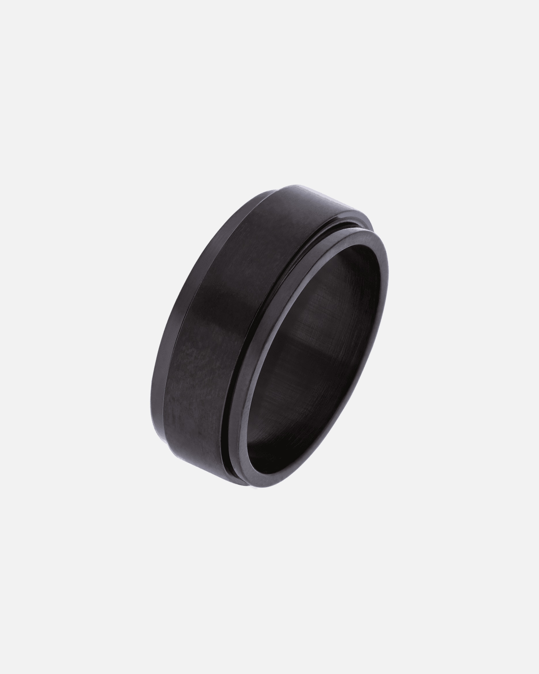 Ring für Männlich Lucardi Ringe Stahl - schwarz 72mm