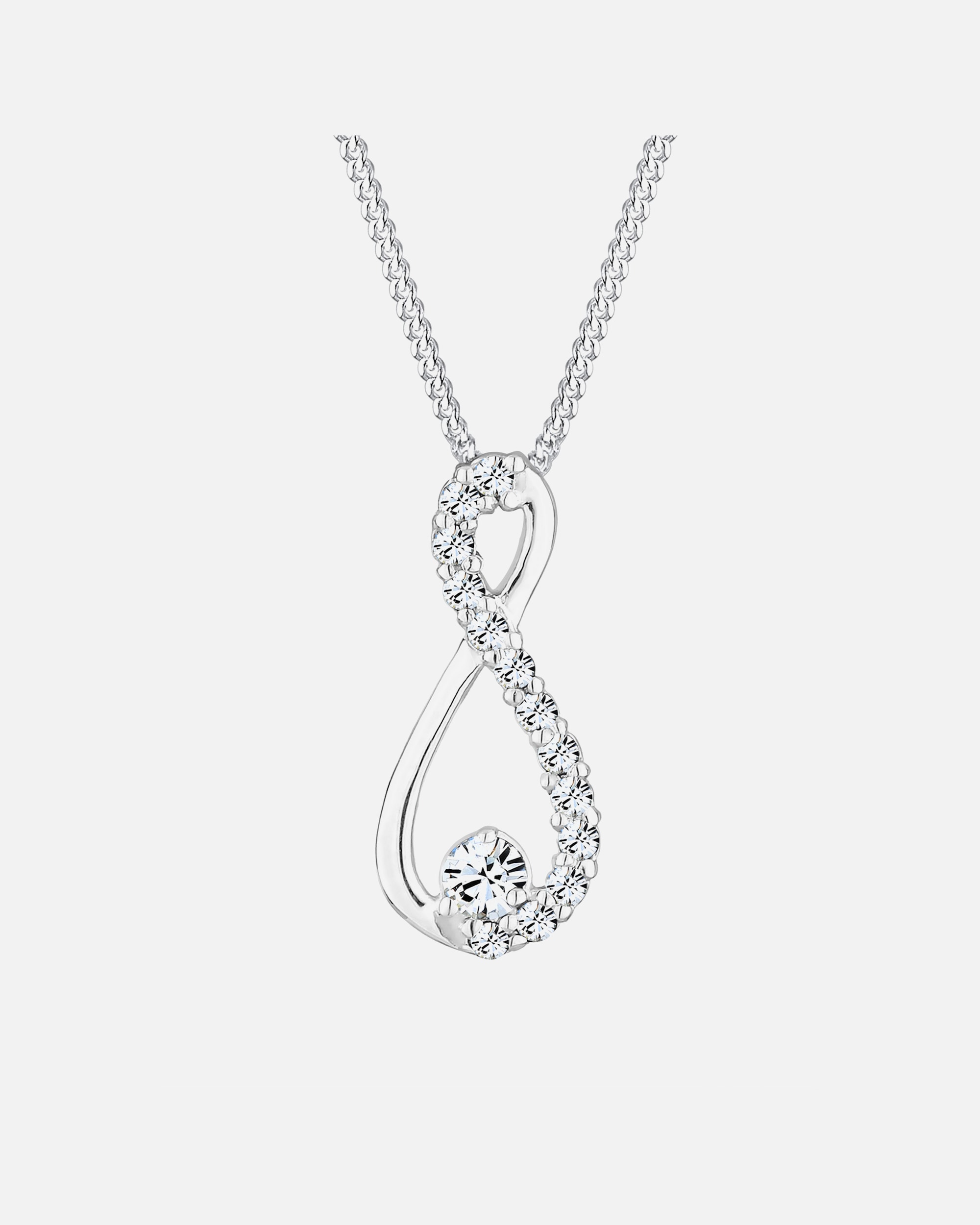 Halskette für Weiblich Elli Infinity Unendlichkeit Silber, mit Kristallen von Swarovski® 45