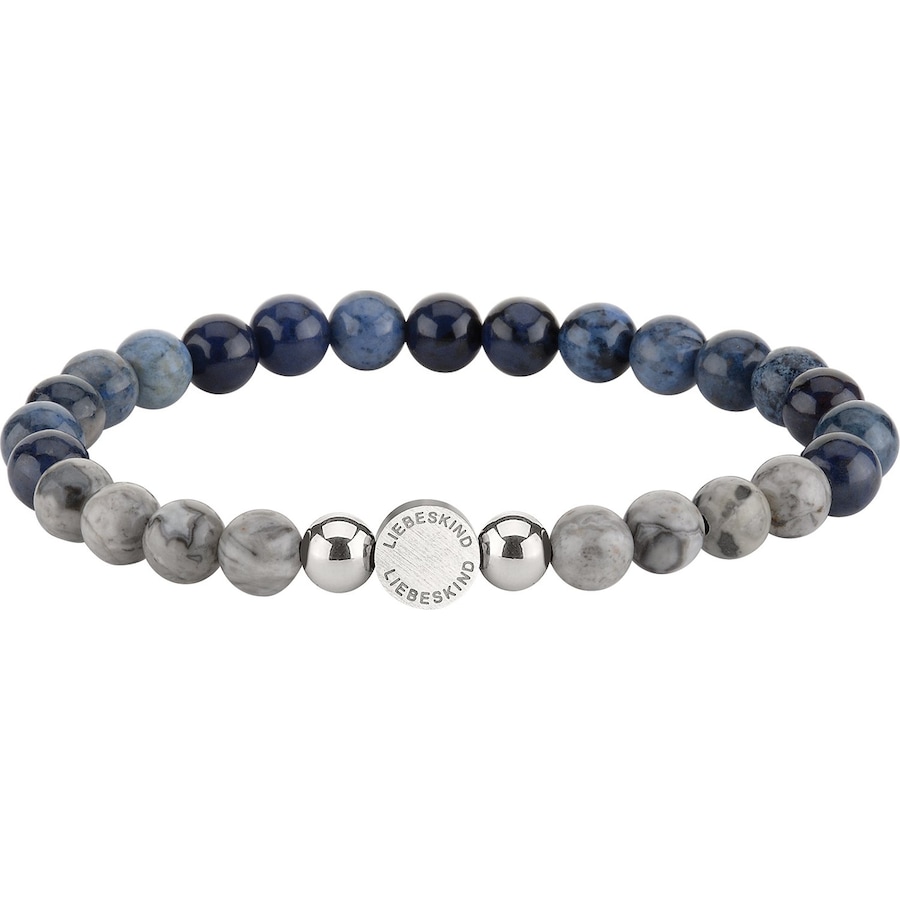 Liebeskind Armband Stein, Edelstahl blau, silber Grün Damen
