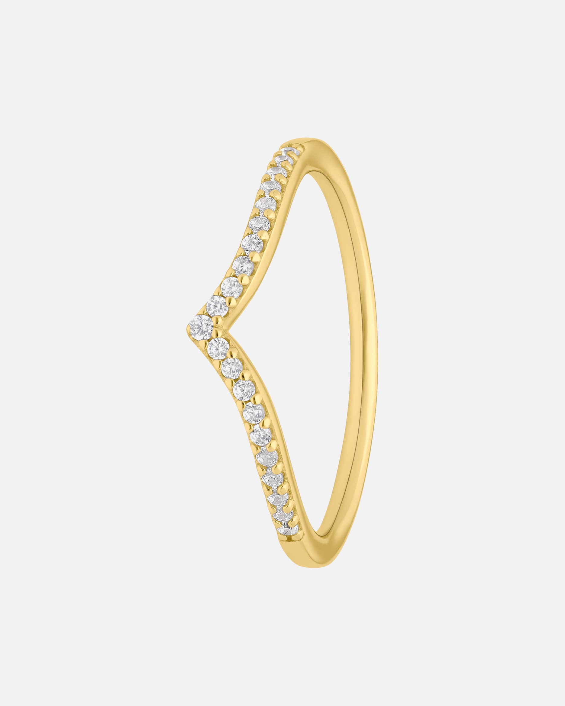 Ring für Weiblich Lucardi Ringe 925 Silber Gold - 60mm