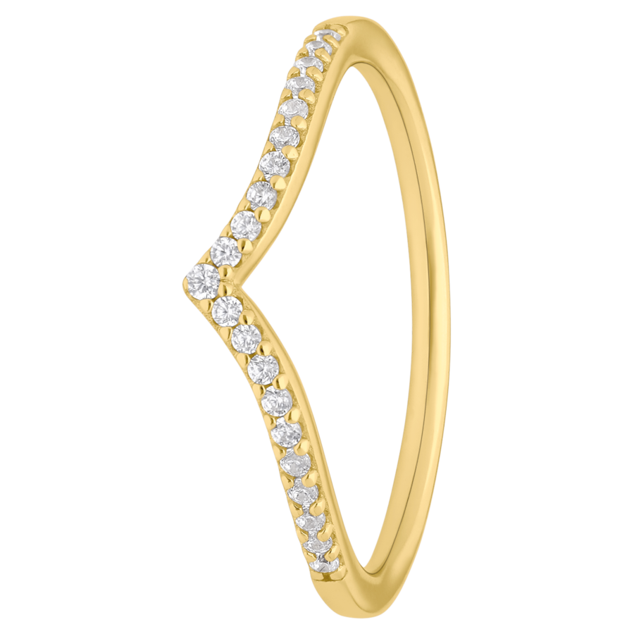 Lucardi Ringe 925 Silber Gold - 52mm Damen