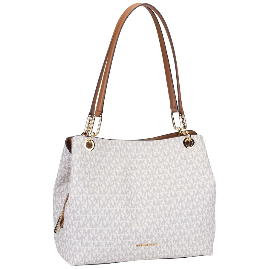 Michael Kors Anderes Kensington Large Shoulder Tote Vanilla/Acorn Nude Damen