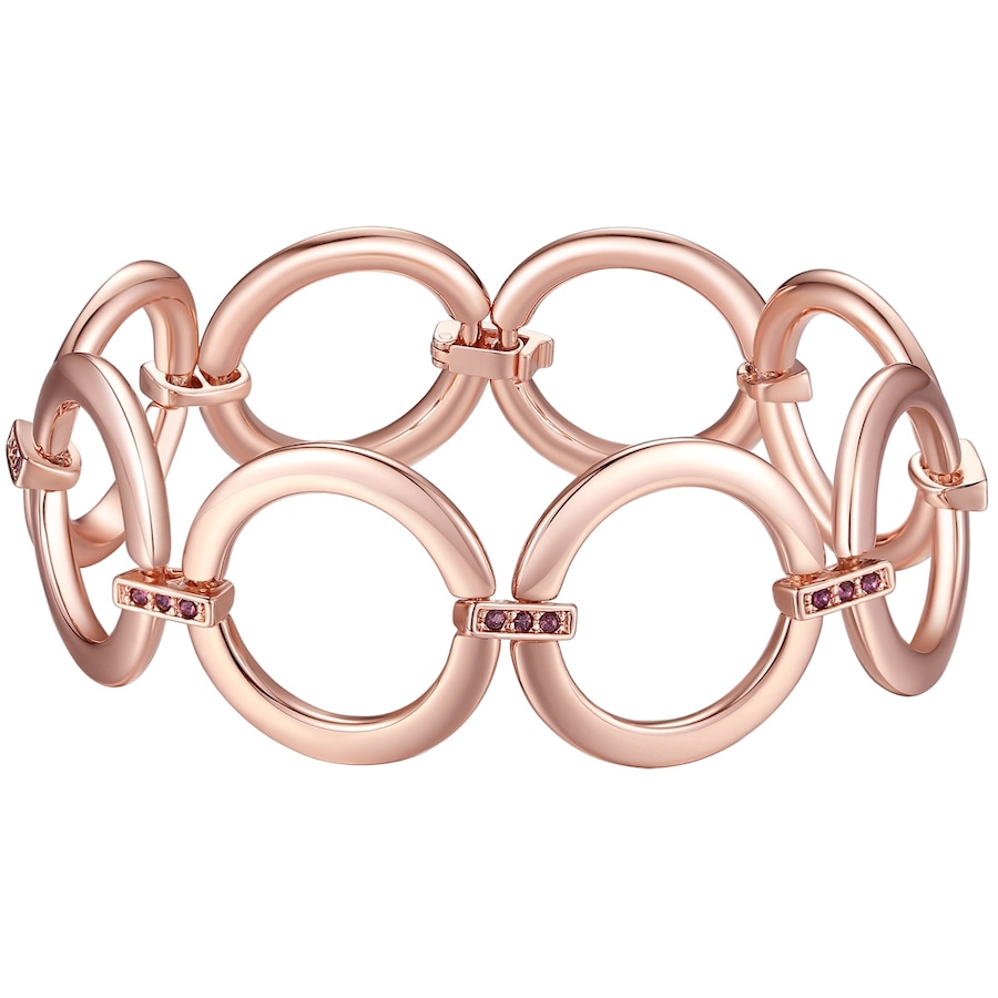 Lulu & Jane Armband Metall-Legierung verziert mit Kristallen von Swarovski in Roségold 20,0 cm Damen