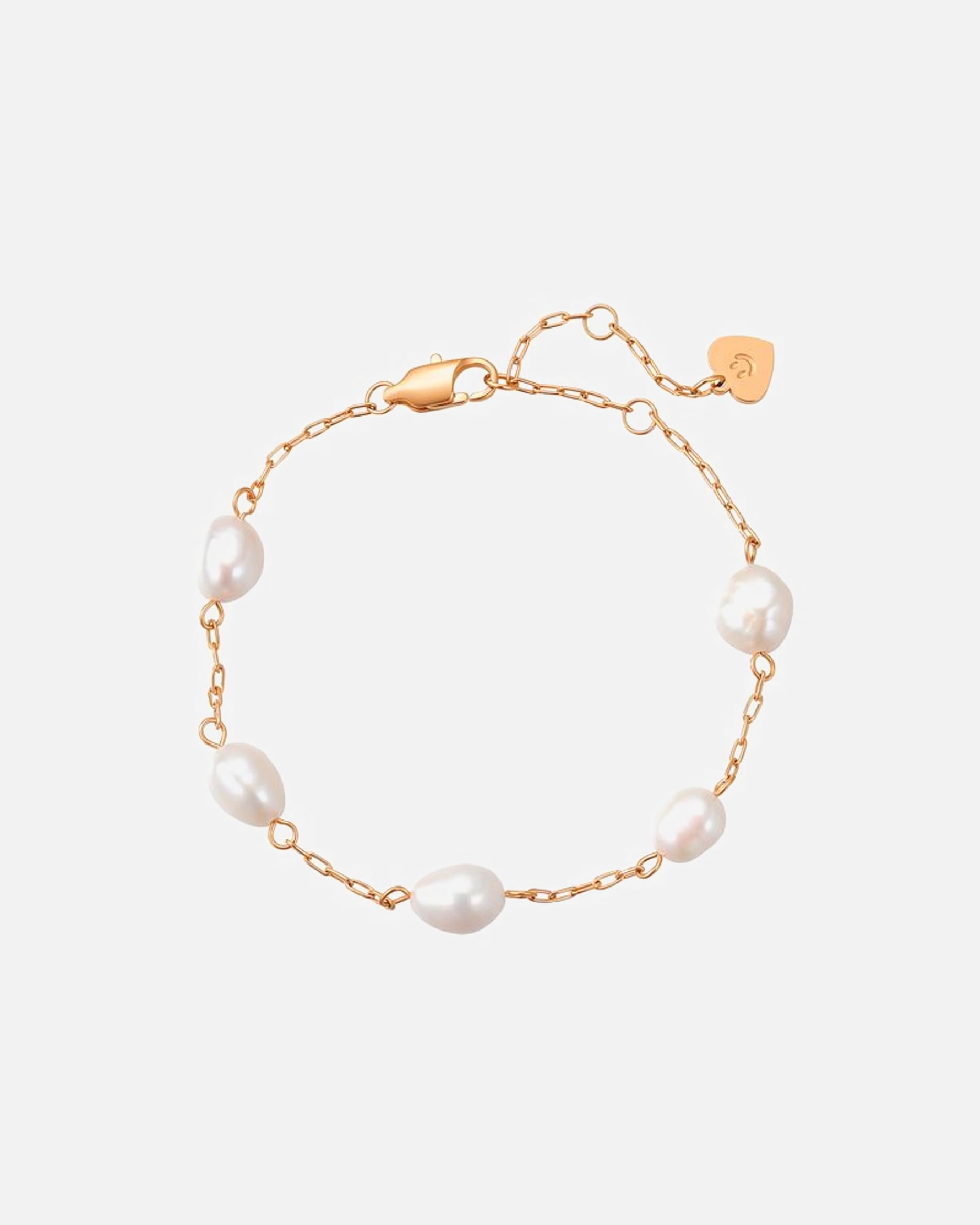 Armband für Weiblich Hey Happiness Default Brand Line Perlen Armband – Edelstahl Armband – wasserfest Roségold
