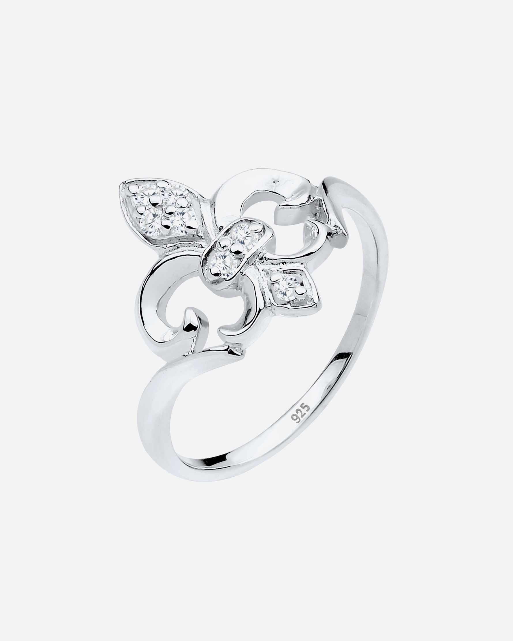 Ring für Weiblich Elli Lilie Zirkonia 925 Silber 56