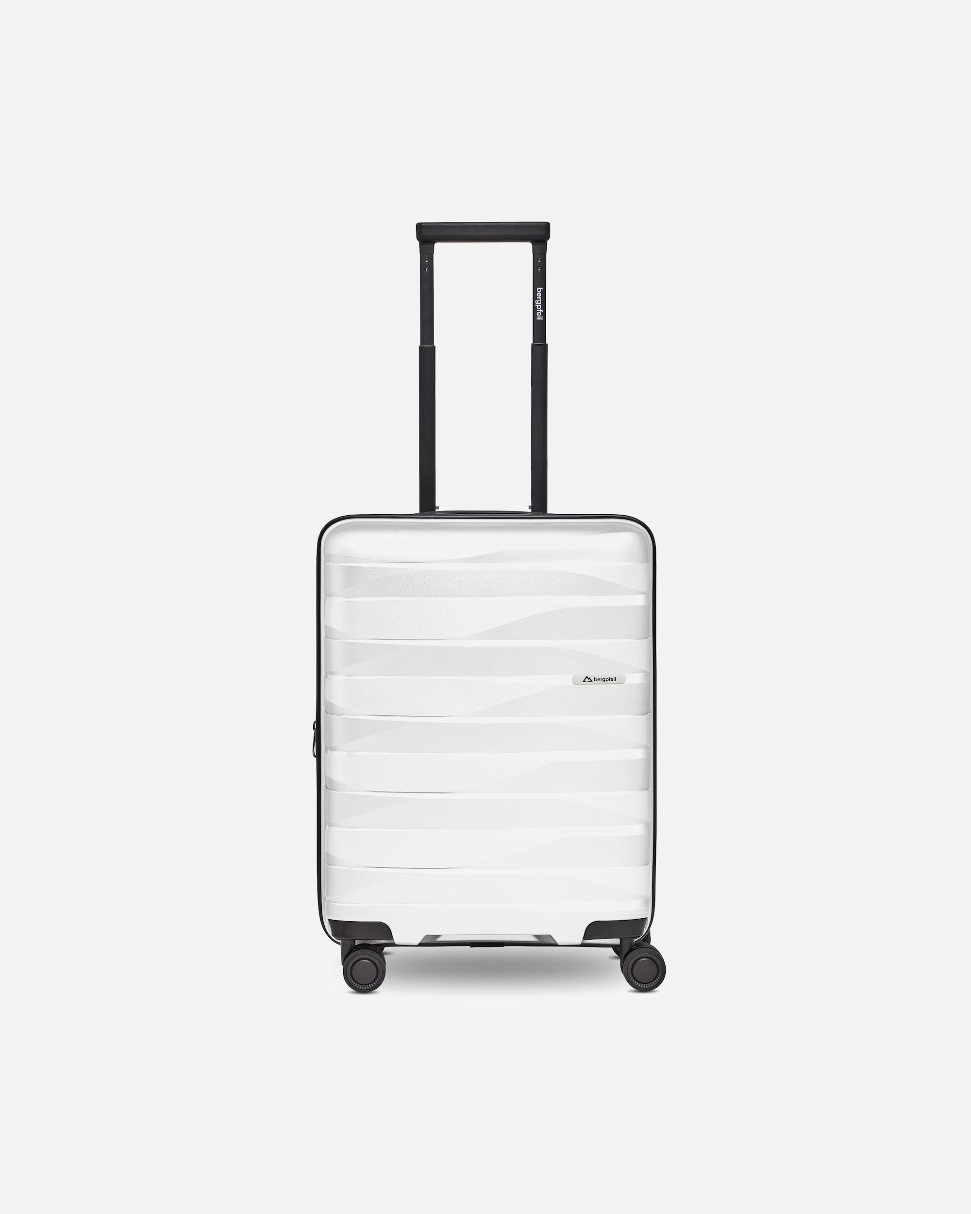 Handgepäckkoffer für Männlich bergpfeil Default Brand Line Travel 4-Rollen Kabinentrolley S 55 cm mit Dehnfalte ice white metallic