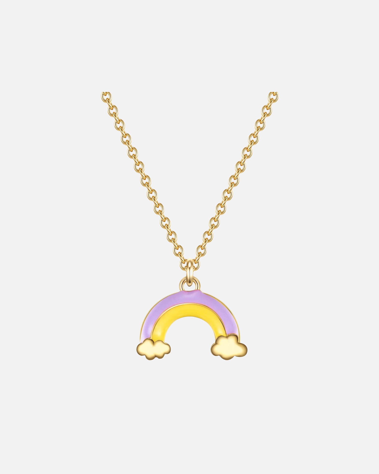Halskette für Weiblich Glanzstücke München Halskette Regenbogen Sterling Silber in Gelbgold Gold