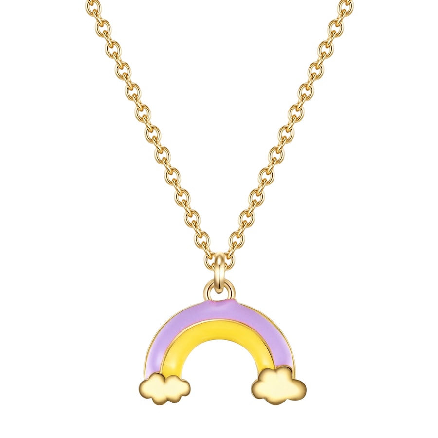 Glanzstücke München Halskette Regenbogen Sterling Silber in Gelbgold Gold Damen