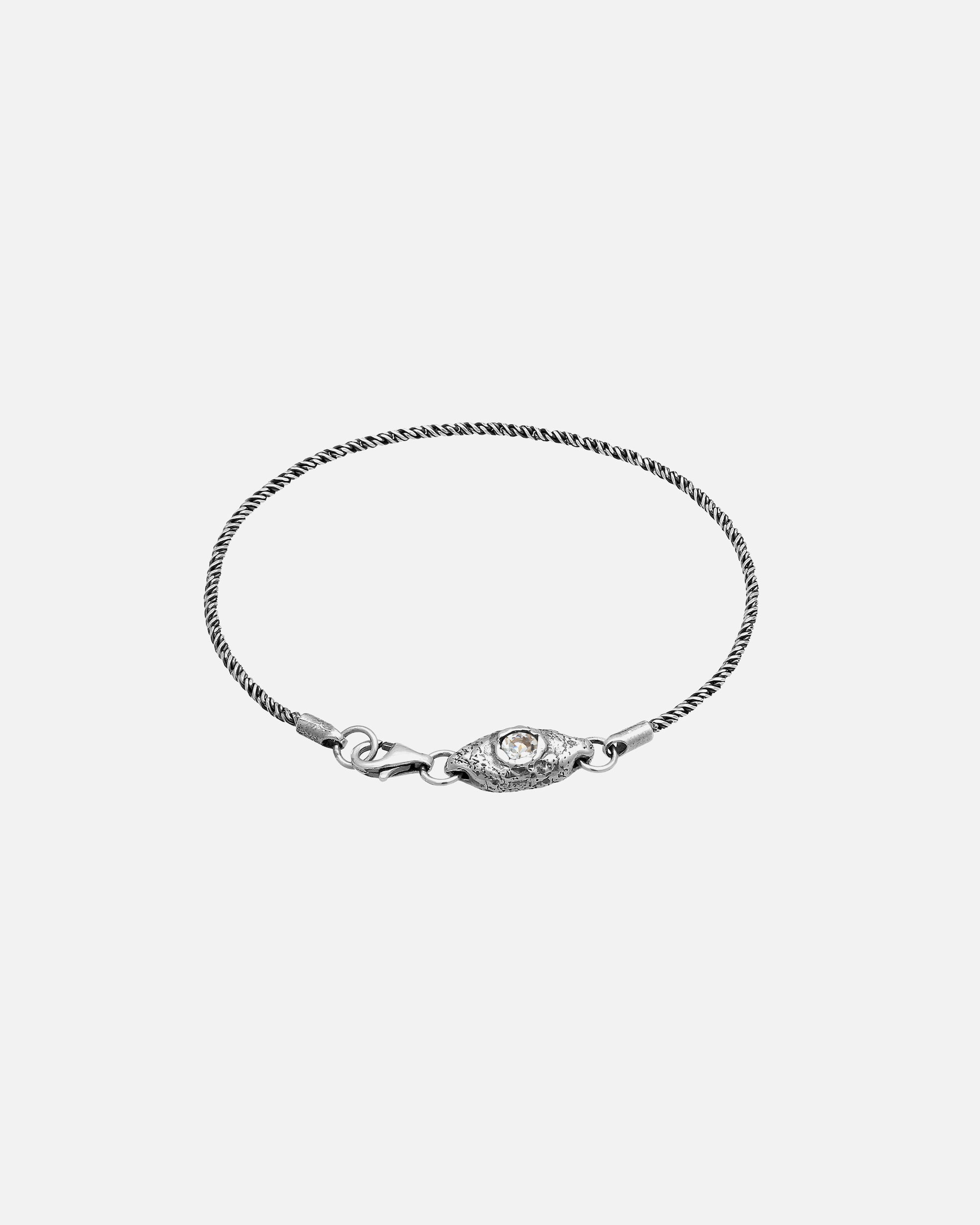 Armband für Männlich Haze & Glory Default Brand Line Topas Edelstein Kordelkette 925 Sterling Silber 21