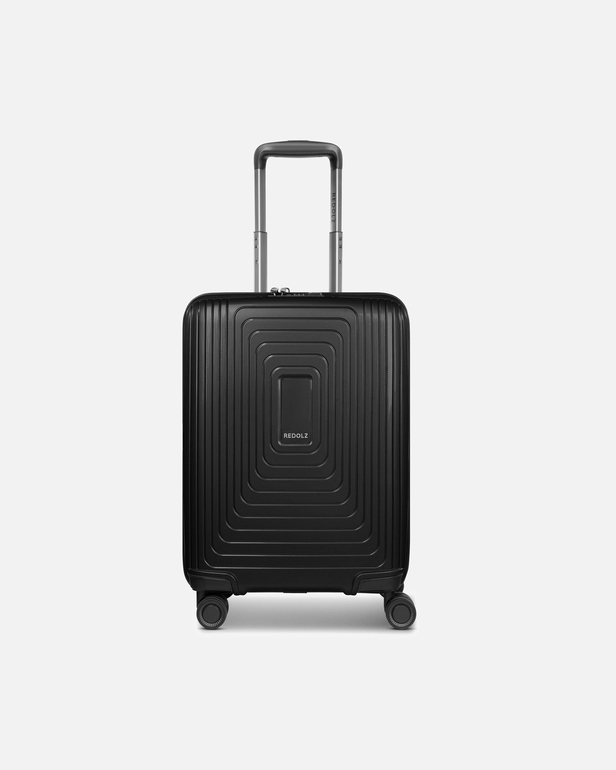 Handgepäckkoffer für Männlich Redolz Essentials 14 4-Rollen Kabinentrolley 55 cm slim black metallic