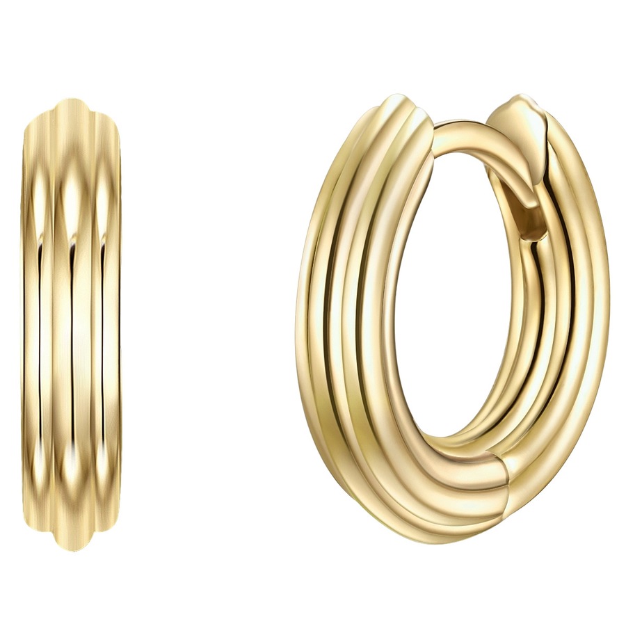 Glanzstücke München Creolen Sterling Silber in Gelbgold 13,7 mm Damen