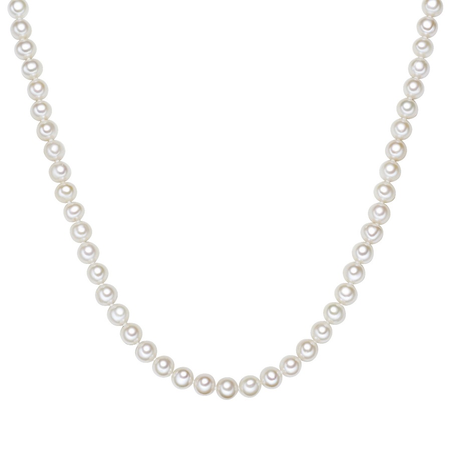 Valero Pearls Kette 925er Silber, Perle 50 cm + 5 Damen