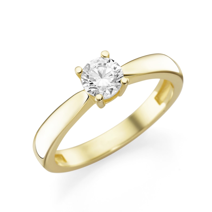 Luigi Merano Ring mit Lab Grown Diamanten, Brillantschliff, Labordiamant, Gold 375 56