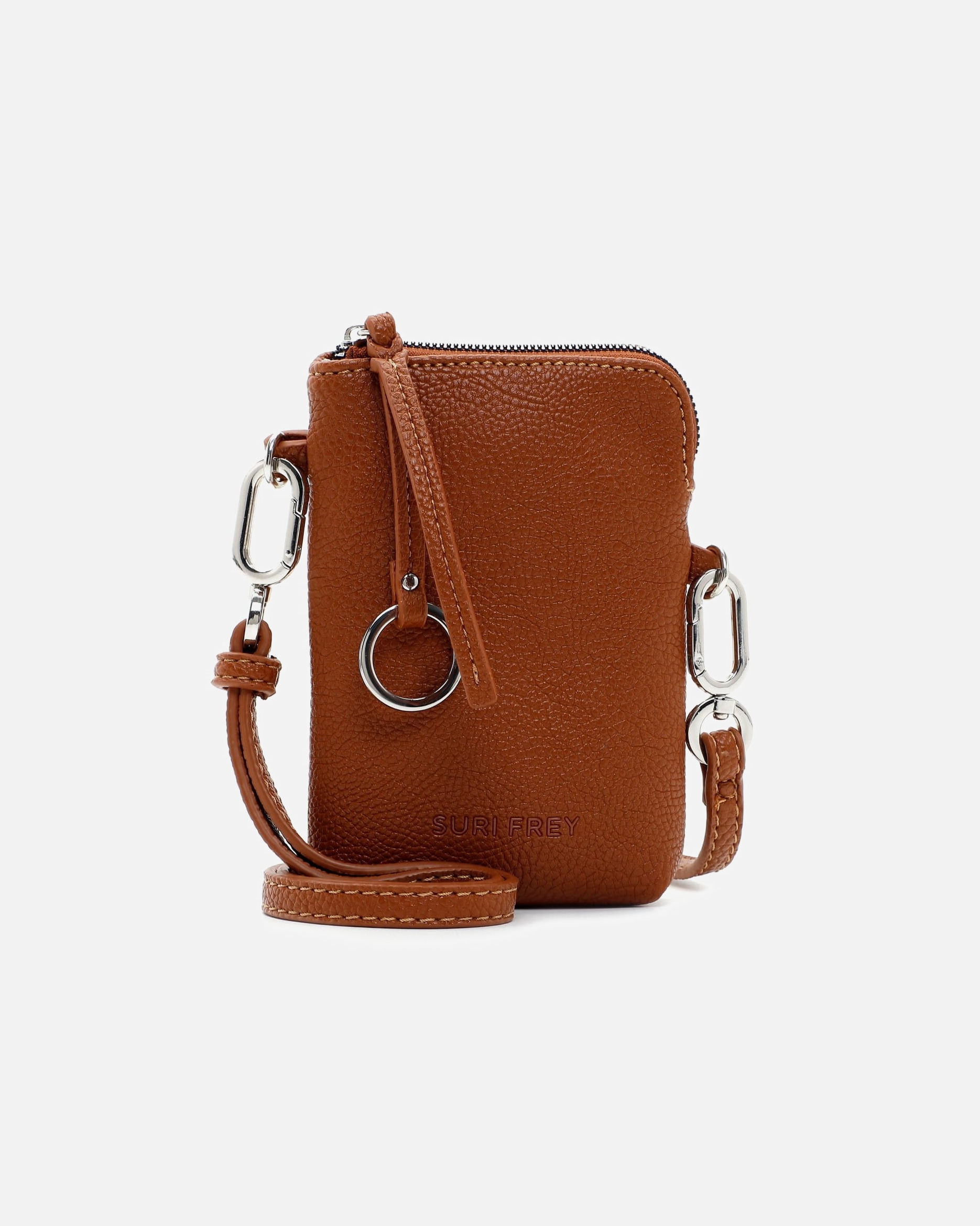 Clutch für Weiblich SURI FREY Handyetui SFY Debby Cognac