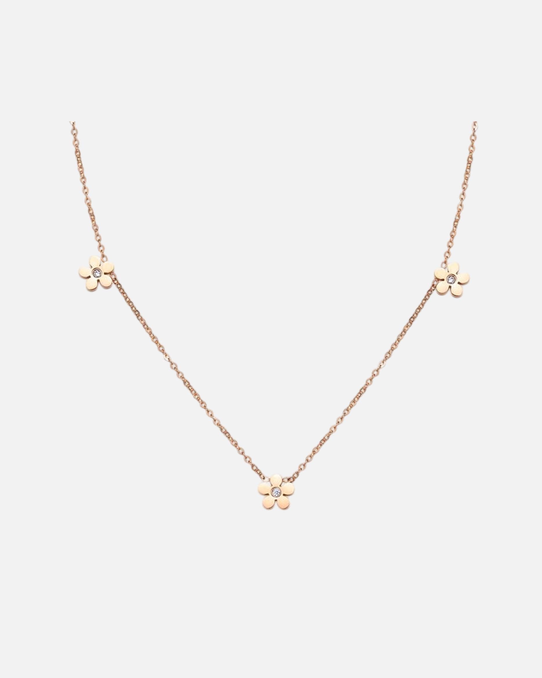 Halskette für Weiblich Hey Happiness Default Brand Line Forget‑Me‑Not Charm Halskette - Edelstahl Rosegold