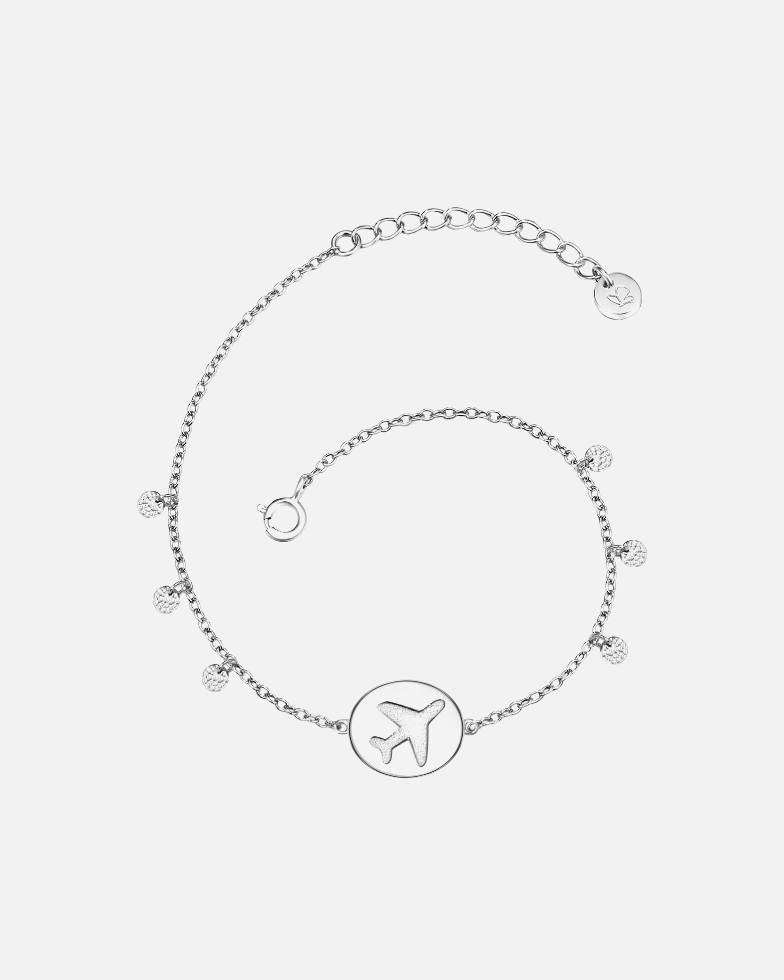 Armband für Weiblich Glanzstücke München Armband Flugzeug Sterling Silber in Silber 17,0 cm Basislänge + 3,0 cm Verlängerung