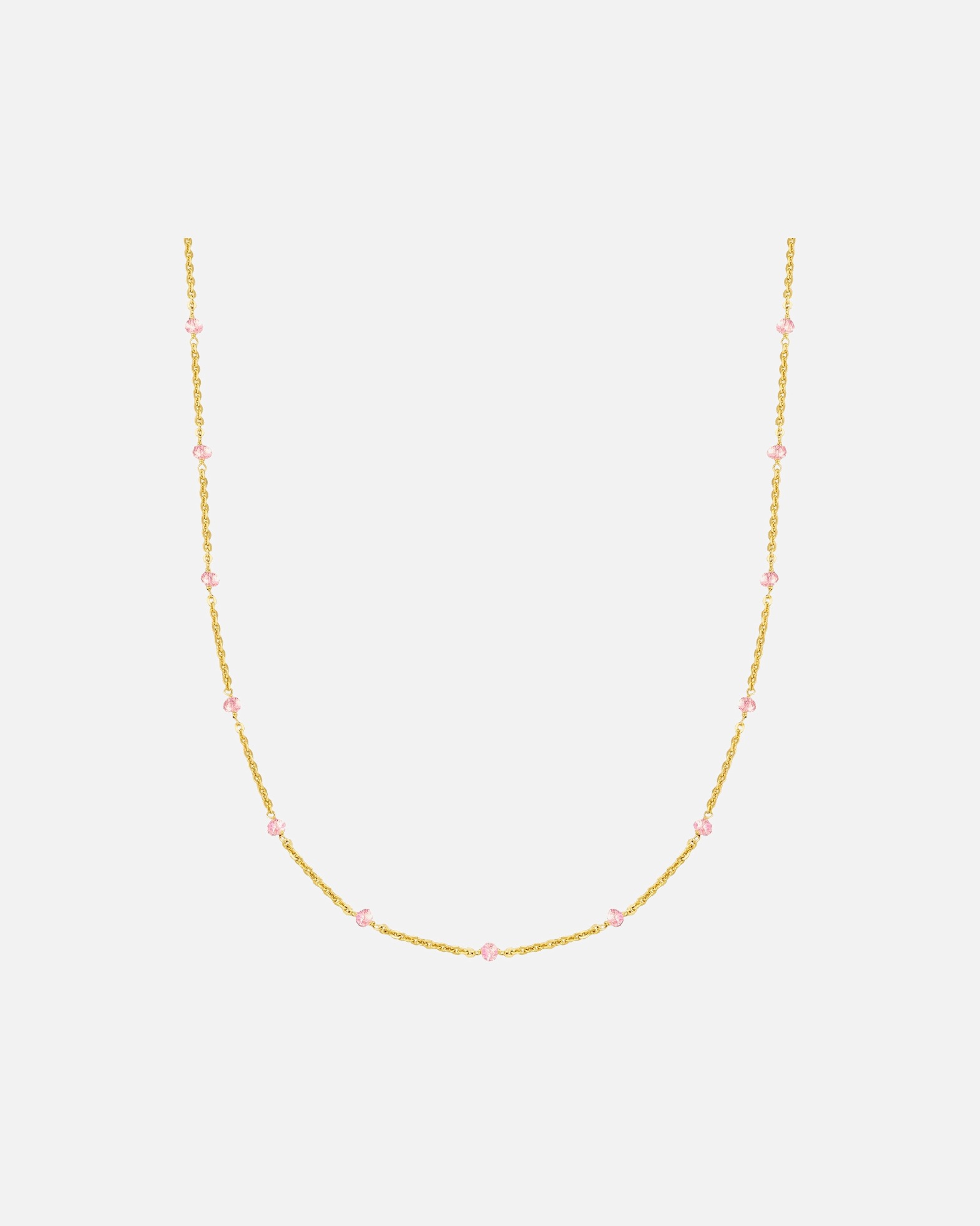 Halskette für Weiblich Glanzstücke München Halskette aus Sterling Silber in Gelbgold mit Erdbeerquarz 40,0 cm Basiskette + 5,0 cm Verlängerung