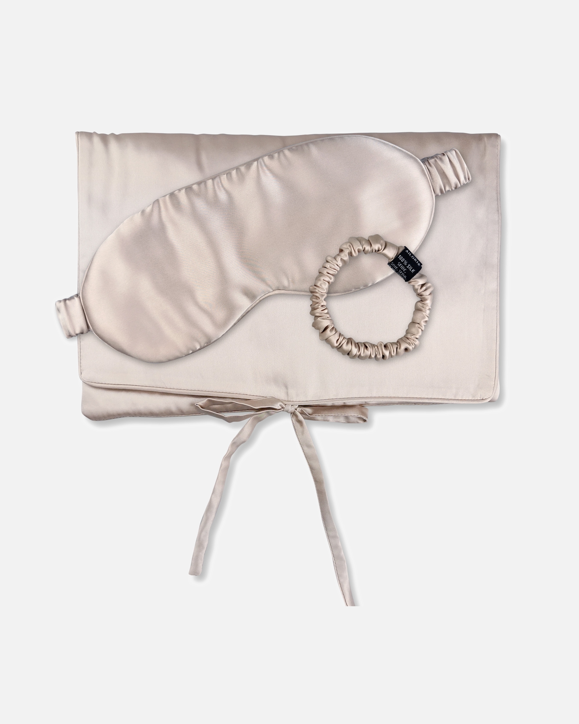 Haarreif für Weiblich Ailoria TRAVEL SET BEAUTY S Tasche, Schlafmaske & Scrunchie S beige