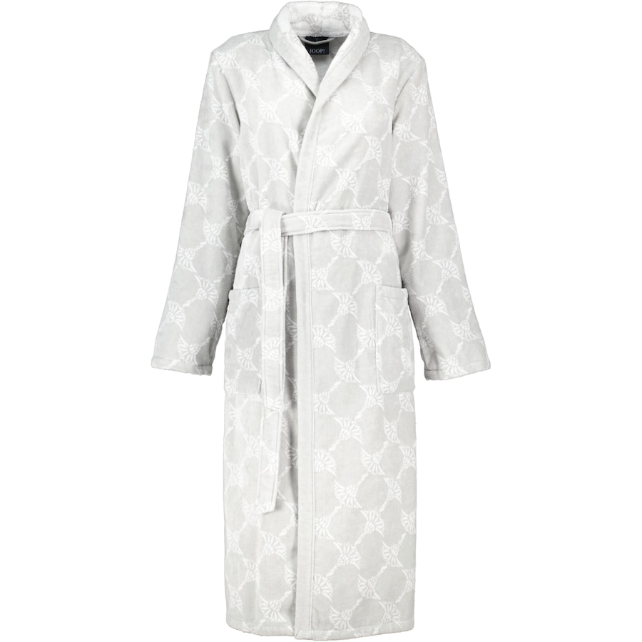 JOOP! Bademäntel Damen Schalkragen Cornflower 1645 silber - 76 XL