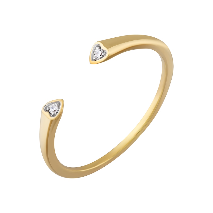 caï Ring 925/- Sterling Silber Zirkonia 052 (16,6) Weiss Damen