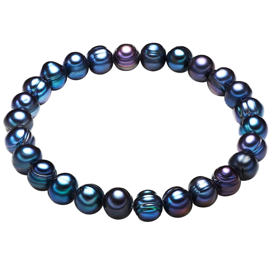 Valero Pearls Perlen-Armband Süßwasser-Zuchtperle in Blau 19,0 cm Damen
