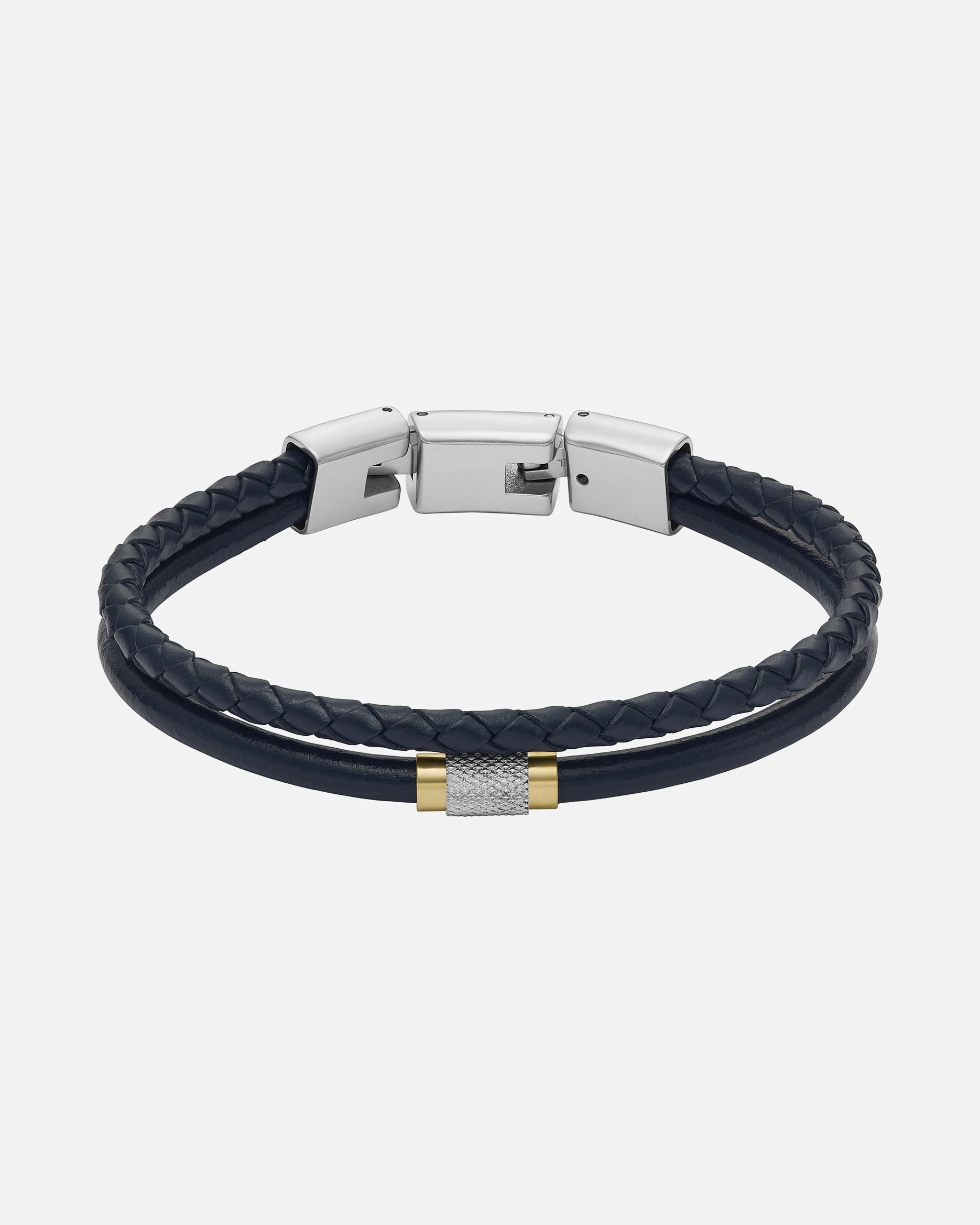 Armband für Männlich Fossil Armband Leder, Edelstahl One Size