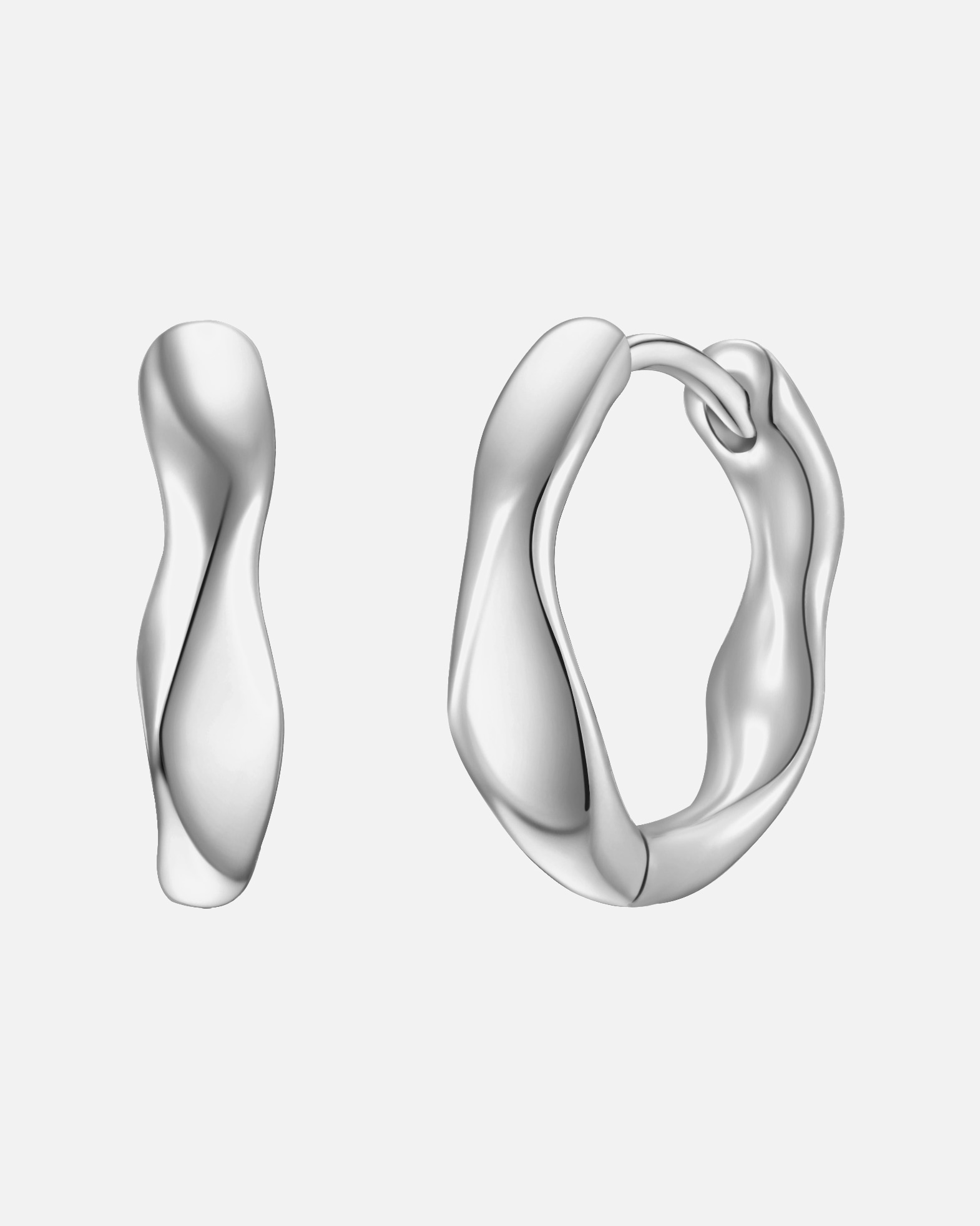 Creolen für Weiblich Glanzstücke München Creolen aus Sterling Silber in silber 13,9 mm