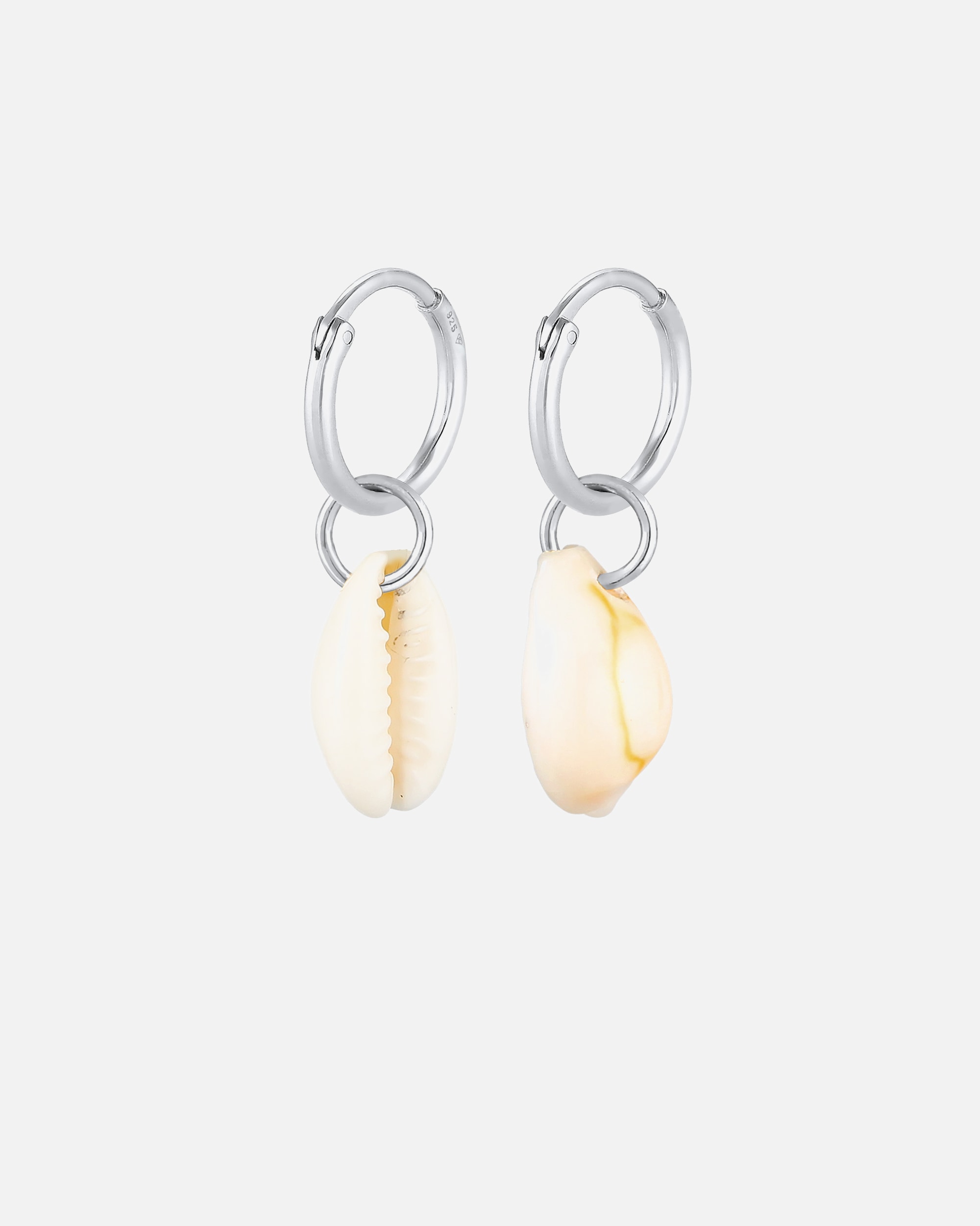 Ohrringe für Weiblich Elli Creole Kauri Muschel Meer Urlaub 925 Silber silberfarben