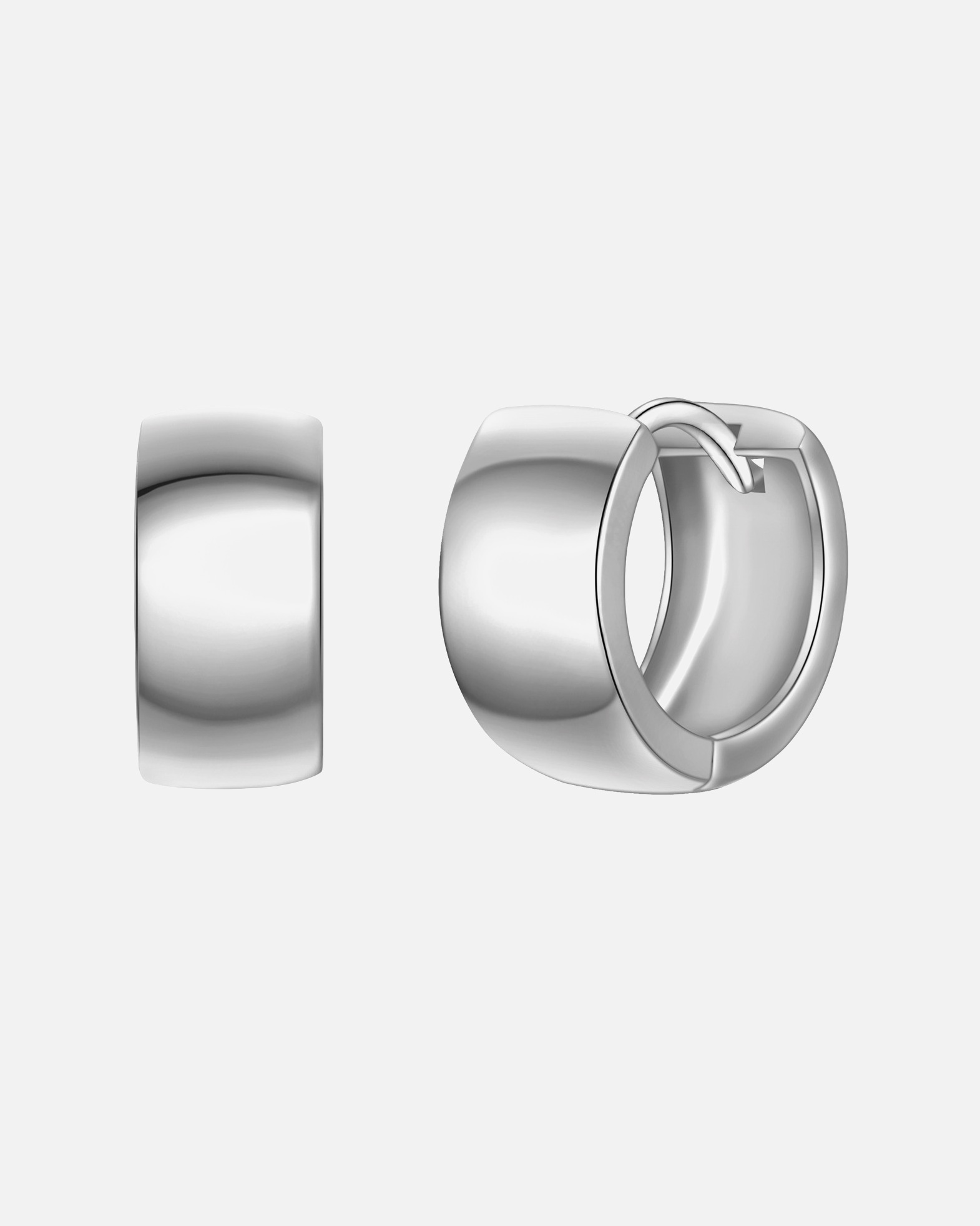Creolen für Weiblich Yokoamii Creolen aus Metall-Legierung in Silber 11,9 mm