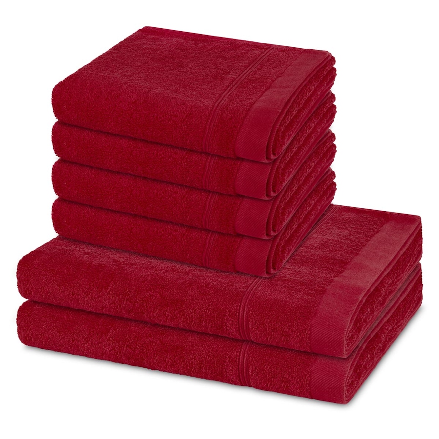 ROSS Handtuch-Set Rubin (6-teilig) Vino Dunkelrot