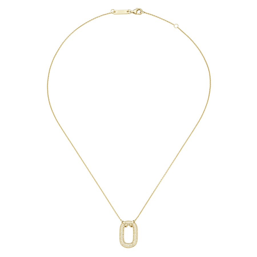 Giorgio Martello Milano Collier mit Zirkonia, Silber 925 Gold