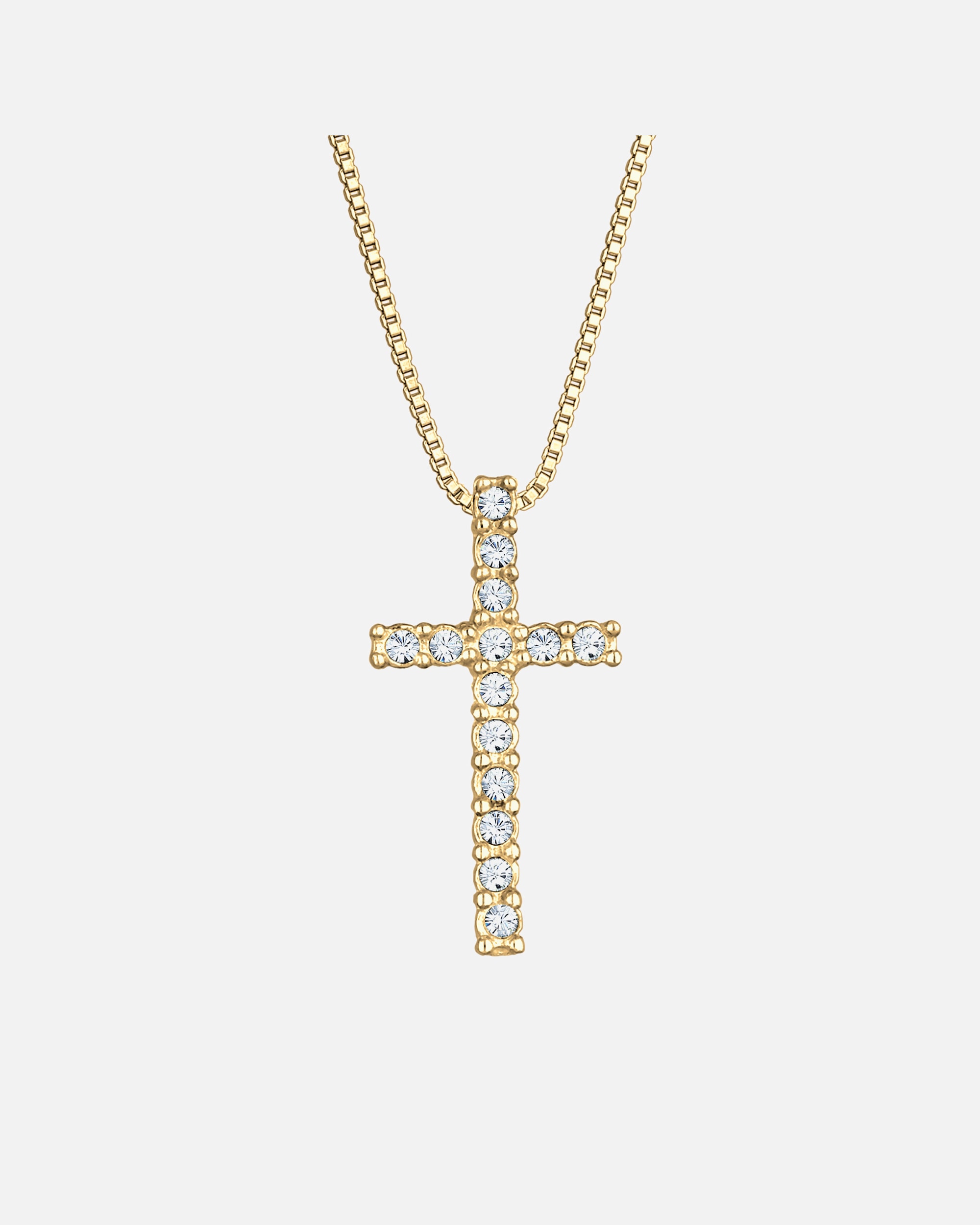 Halskette für Männlich KUZZOI Herren Kreuz Religion 925 Silber, mit Kristallen von Swarovski® 60
